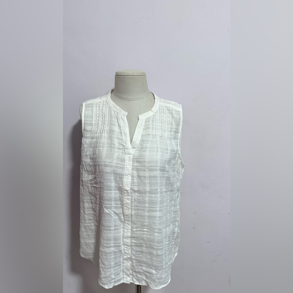 Sleeveless White Top